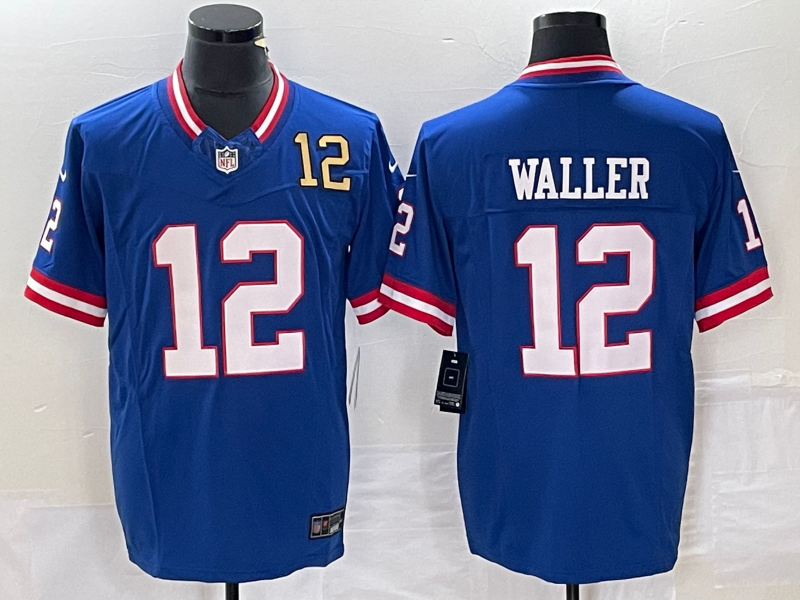 Men's New York Giants Darren Waller #12 Royal Classic Jersey